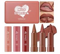 6 Colori Matita Labbra Waterproof, 2 in 1 Gradient Lip Liner & Lipstick Set, Matite Labbra Matte Red Brown Velvet Matita Labbra Lunga Durata Smudge Proof Matitone Labbra