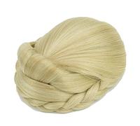 6 colori parrucche sintetiche intrecciate nere bionde clip in finti capelli chignon ciambella pezzi di capelli for le donne(A)