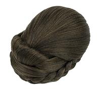6 colori parrucche sintetiche intrecciate nere bionde clip in finti capelli chignon ciambella pezzi di capelli for le donne(E)