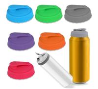 6 Colori Tappi per Lattine,Tappi per Lattine Bibite,Coperchi in Silicone per Bevande,Coperchi per Lattine Birra di Bevande Riutilizzabili,Compatibile Con la Maggior Parte Delle Lattine tappi lattine