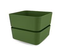 [6 COLORI] VASO IN PLASTICA QUADRATO 11x12 cm FIORIERA Design Resistente