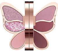 6 Colors Butterfly Eyeshadow Palette Makeup, Blendable Long Lasting Waterproof,Palette Pearl Glitter Matte Color Makeup Butterfly Makeup Palette Set. (#04)