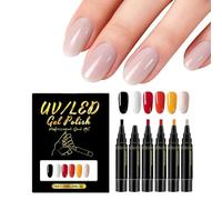 6 Colors Nail Art Pens Set, DIY Quick Dry Graffiti Dotting Point Liner Pens, Nail Painting Pen Precise Application Nails Markers For Home Salon Manicure Use, Nails Art Drawing Tool