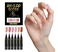 6 Colors Nail Art Pens Set, DIY Quick Dry Graffiti Dotting Point Liner Pens, Nail Painting Pen Precise Application Nails Markers For Home Salon Manicure Use, Nails Art Drawing Tool