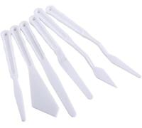 6 coltelli da tavolozza bianchi, spatole flessibili per artisti, spatole per pitture, spatole in plastica, strumenti artistici per pittura, disegno e arte
