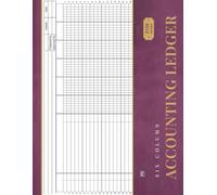 6 Column Accounting Ledger: Six Columnar Pads / Paper Book.