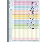 6 Column Ledger Book: Colorful Accounting Ledger Book for Bookkeeping, Budgeting, Income & Expense Tracking | Analysis Pad 6 Columns | 6 Column ... | 11 x 8.5 Inches Horizontal Format, 80 Pages