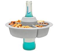 6 Compartment Silicone Snack Tray Cup Holder Reusable Food Serving Organizer for Use | Durable BPA Free Silicone Design System, Multi Slot Storage Structure Feature, Easy Clean Portable Function, Kids