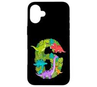 6° compleanno sei anni dinosauro tema festa estetica Custodia per iPhone 16 Plus