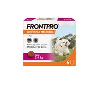 6 Compresse Masticabili Antiparassitario per Cani di Peso 2-4 kg Protegge da