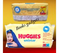 6x Huggies Unistar Salviette Detergenti Per Bambino 56 salviette