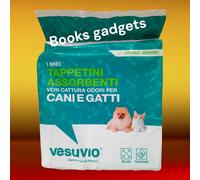 6 Conf. (60 Tappetini) Vesuvio Traversine Cani e Gatti Cattura Odori 60x60cm