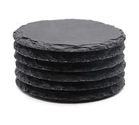 6 Confezione 10.2cm Rock Pietra Sottobicchieri Lotto Coppa Con Graffio Fondo