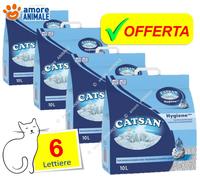 6 CONFEZIONI - Catsan Lettiera Igienica Hygiene Plus 10 Lt per gatti OFFERTA