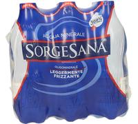 6 Confezioni da 6 Bottigliette x 500ml Sorgesana acqua leggermente frizzante