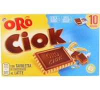 6 confezioni di biscotti oro ciok saiwa con cioccolato al latte - 10 merende -