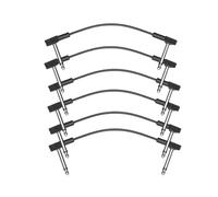 6 confezioni di cavi patch piatti for pedali effetti for chitarra, lunghezza 6 pollici, cavi mono TS ad angolo retto da 1/4 "per pedali effetti for chitarra elettrica