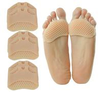 6 confezioni di cuscinetti morbidi in gel per la pianta del piede per donne e uomini, cuscinetti per le dita dei piedi, cuscinetti riutilizzabili e traspiranti per sollievo dal dolore all'avampiede (b