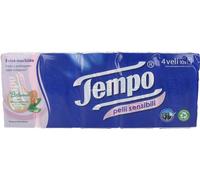 6 confezioni di fazzoletti tempo per pelli sensibili extra morbidi 10 pacchetti