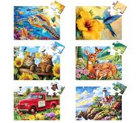 6 confezioni di puzzle da 16 pezzi grandi, età 3+ per anziani, demenza Alzheimer, prodotti per anziani, attività per anziani, facile puzzle memoria di Alzheimer, gioco cognitivo regalo per pazienti in