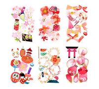 6 Confezioni Sakura Sticker Scrapbooking - Fiore in Stile Giapponese - Decor, Planner, Journal e Calendario