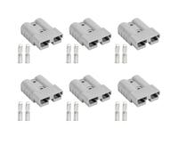 6 connettori Anderson da 50 A, connettore batteria Quick Connect, 6-8 AWG | Collegamento e scollegamento rapido, per sistemi di batteria da 12-36 V e cavi da 6-8 AWG, ideale per collegamenti di