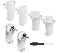 6 connettori angolari a contatto di protezione, 250 V, 16 A, spina Schuko piatta con manico pieghevole, spina Schuko angolata, spina IP20 per cavi fino a 3 x 1,5 mm², colore: bianco