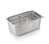 6 contenitori GN 1/1 con foro inferiore e laterale, 200 mm, 28 l, in acciaio inox GN 72 ECO