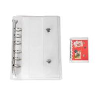 6 Coperchio del legante ad anello - Coperchio di pianificatore di leganti di budget trasparente A6/, notebook per adesivi a doppio in PVC | Cartella di foglie sciolte per diario spese Scrapboo