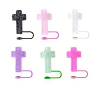 6 coperture colorate in resina con punta in paglia, copertura religiosa in paglia a forma religiosa