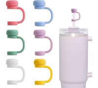 6 coperture per cannuccia per accessori Stanley Cup - tappi per cannuccia in silicone antipolvere in 6 diversi colori, accessori per cannuccia da 10 mm, riutilizzabili, compatibili con Stanley Tumbler