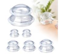 6 coppette in silicone, efficaci coppettazioni in silicone, coppette per massaggio completo e antistress, coppe anticellulite, tazze per la casa spa Health Care