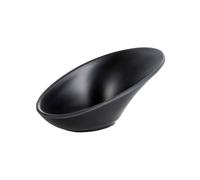 6 coppette svasata in melamina effetto ardesia colore nero cm 6x12x5h.