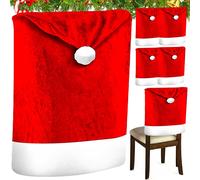 6 Coprisedia natalizi cappello babbo natale decorazione natalizi sedia 50X60cm