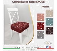 6 Coprisedia+Tovaglia 6/12Posti+Copriforno+Copricucina Kit Cucina Made in Italy