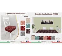 6 Coprisedia+Tovaglia 6/12Posti+Copriforno+Copricucina Kit Cucina Made in Italy