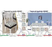 6 Coprisedia+Tovaglia 6/12Posti+Copriforno+Copricucina Kit Cucina Made in Italy