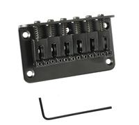 6 Corde 78mmST/TL Ponte A Sella Fisso Hardtail Chitarra Elettrica Tubo Di Coda Ponte A Caricamento Dall'alto Piastra Per Accordi Filo Di Trazione(Black)