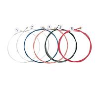 6 Corde di Ricambio per Chitarra Acustica in Bronzo Fosforoso con Rivestimento Colorato Extra Leggero, Corde di Ricambio per Chitarra Acustica, Corde in Acciaio per Chitarra