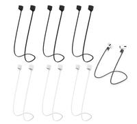 6 Cordino Anti-Smarrimento Per Cuffie, Cinturini, Cinturino,Laccetti Per Airpods Pro Accessori, 55 Cm, Laccio In Silicone Per Airpods 1/2/3, Per Lo Sport E La Vita Quotidiana (Bianco E Nero)