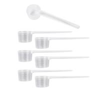 6 cucchiai dosatori da 10 ml con scale in plastica trasparente, cucchiai riutilizzabili con manico lungo, perfetti per misurare caffè, polvere proteica, zucchero, sale, MSG, importanti utensili da