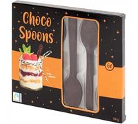 6 Cucchiaini di Finissimo Cioccolato Fondente -Choco Spoon- Ideali per il Caffè o per Decorare Dolci e Dessert