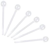 6 cucchiaini in vetro trasparente trasparente e petite cucchiaini in vetro per espresso o tè, per dessert o antipasti, miele piacevole e pratico