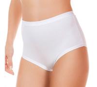 3 slip vita alta JADEA cotone e modal cuciture piatte COLORE BIANCO Tg 7 art.787