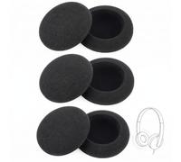 6 Cuscinetti Mousse 50mm di Ricambio per Cuffie Sennheiser EPOS PC 2 3 5 8 | Spugna Morbida Traspirante, Antitraspirazione, Isolamento Acustico, Montaggio Senza Attrezzi, Adatti Diametro 48-52mm