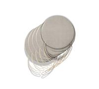 6 Cuscini Rotondi per Sedia Cucina Sfoderabili, Cuscini per sedie soggiorno - Cuscini da sedia con Laccetti made in Italy - Spessore 3 cm - Decorazioni casa (Argilla, Diametro 35 cm)