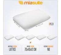 6 CUSCINI SAPONETTA LAVABILE 100% LATTICE H 12 CM ANTICERVICALE FODERA IN COTONE