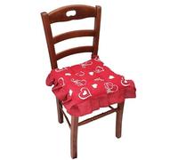 6 Cuscini Sedie Cucina Coprisedia Imbottiti Cuore Laccetti Beige Rosso Grigio-Paris Bordeaux