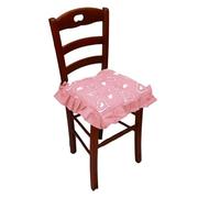 6 Cuscini Sedie Cucina Coprisedia Imbottiti Cuore Laccetti Beige Rosso Grigio-Paris Rosa