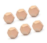 6 dadi a 12 facce per personalizzare l ' incisione | Multiuso in legno non verniciato, 12 lati, progetti personalizzati, giochi da tavolo, intaglio artistico